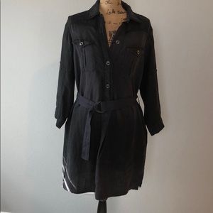 Free People belted shirt dress